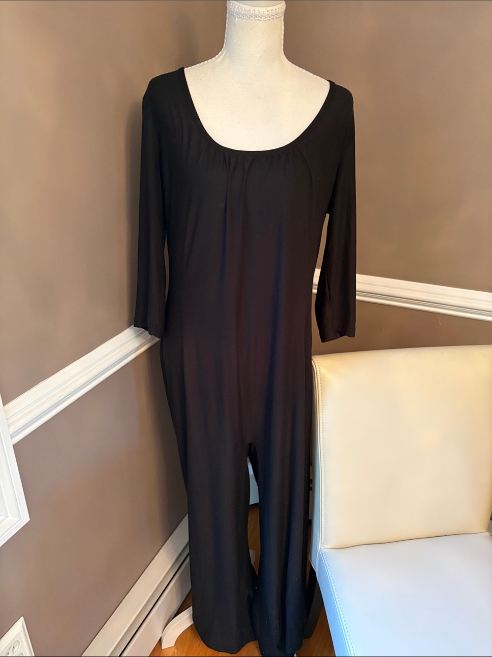 Muk Luks Black Scoop-Neck Jumpsuit